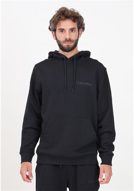 Black men's hoodie embellished with rubberized logo CALVIN KLEIN JEANS | J30J325626BEHBEH